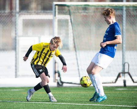 IFK Hässleholms William Persson i träningsmatchen för