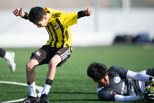 IFK Hässleholms Mustafa Ali i träningsmatchen för pojkar