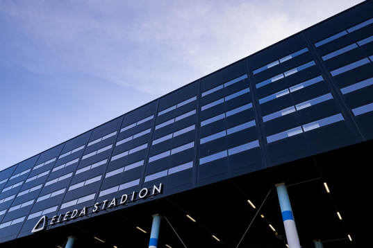 Exteriör vy över Eleda Stadion