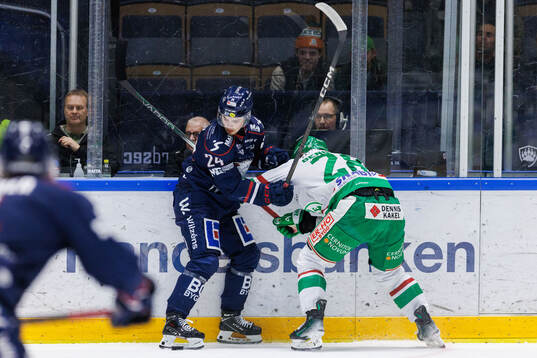 Linköpings Elliot Ekmark och Rögles Anton Bengtsson