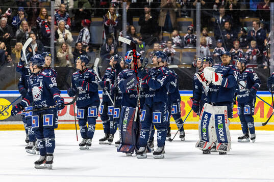 Linköpings spelare jublar