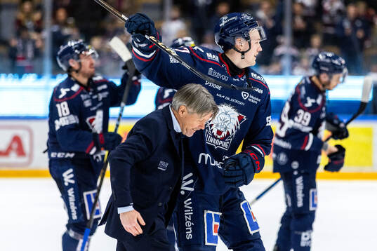 Linköpings tränare Anders Karlsson och William Worge Kreu