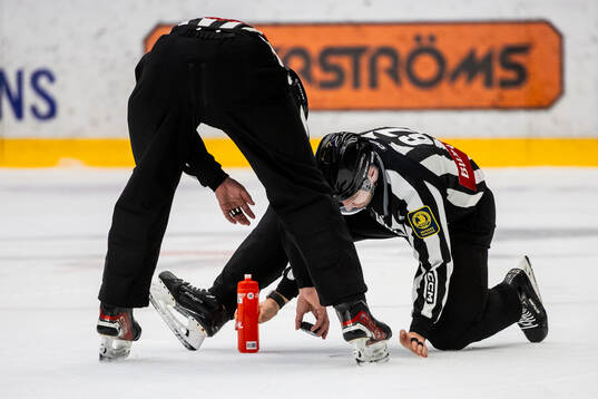 Linjedomare Christian Billing och Linjedomare Rasmus
