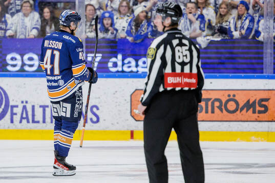 Växjös Ludvig Nilsson lämnar isen