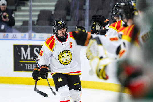 Brynäs målskytt Julia Östlund jublar