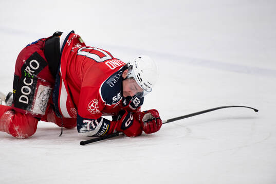 under kvalmatch till HockeyAllsvenskan mellan Forshaga och