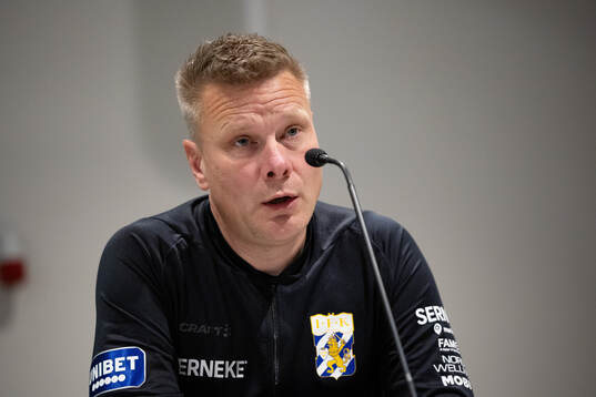 IFK Göteborgs tränare Stefan Billborn på presskonferensen