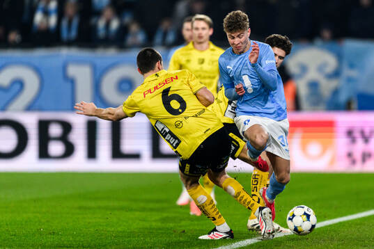 Elfsborgs Rasmus Wikström och Malmö FFs Hugo Bolin