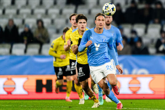 Malmö FFs Erik Botheim och Elfsborgs Jens Jakob Dyhr