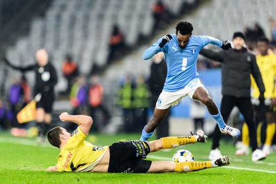 Elfsborgs Rasmus Wikström och Malmö FFs Taha Ali