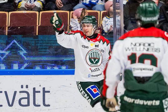 Frölundas Mikael Ruohomaa jublar