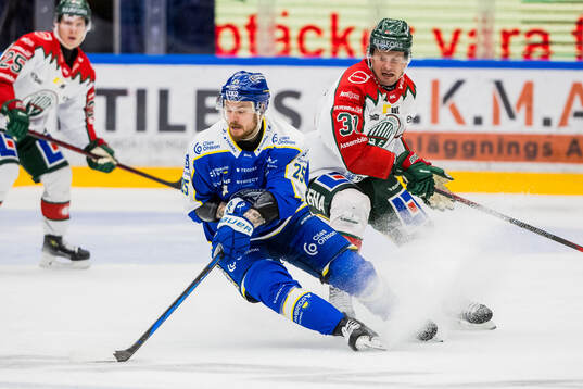 Leksands Lucas Elvenes och Frölundas Nicklas Lasu