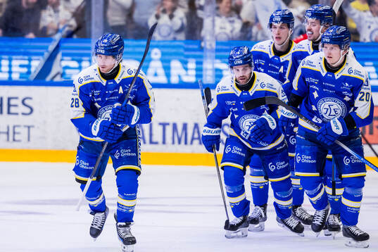Leksands Justin Glenn Kloos jublar