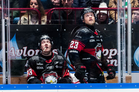 Malmö Redhawks Lassi Thomson och Christoffer Forsberg