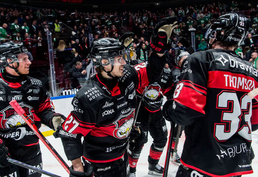Malmö Redhawks Henrik Haapala jublar