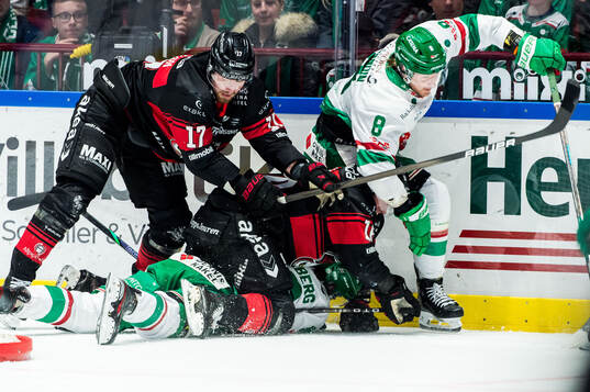 Malmö Redhawks Johan Ivarsson och Matias Lassen och