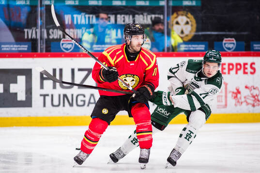 Brynäs Jordan Schroeder och Färjestads Viktor Lodin