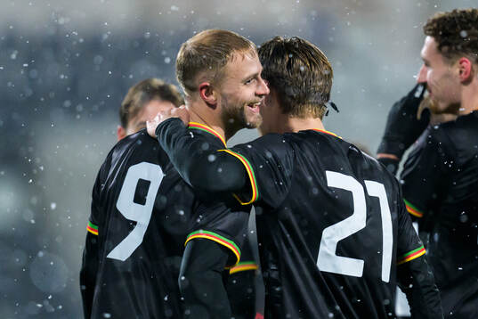 GAIS Gustav Lundgren och Axel Henriksson jublar
