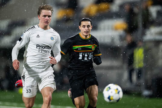 Utsiktens Sebastian Lagerlund och GAIS Amin Boudri