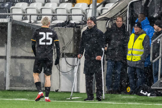GAIS Jonas Lindberg och Utsiktens manager Bosko Orovic