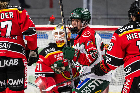 Frölundas Michelle Karvinen jublar