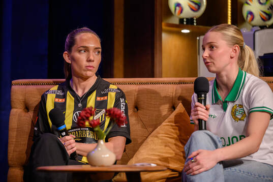Häckens Elin Rubensson och Hammarbys Emelie Joramo
