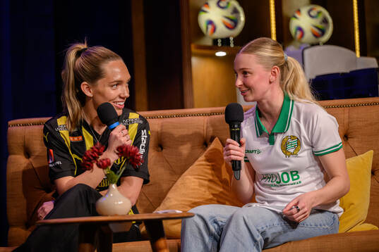Häckens Elin Rubensson och Hammarbys Emelie Joramo