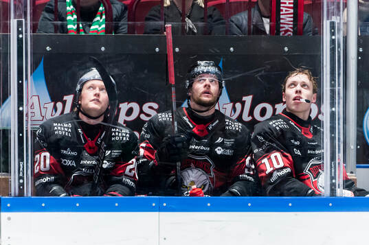 Malmö Redhawks Thomas Berg Paulsen, Carl Persson och