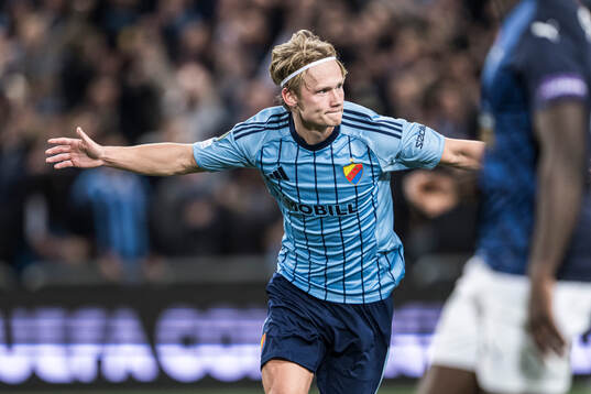 Tobias Gulliksen of Djurgården celebrates (after 2-0 that