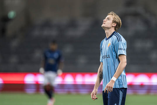 Oskar Fallenius of Djurgården looks dejected