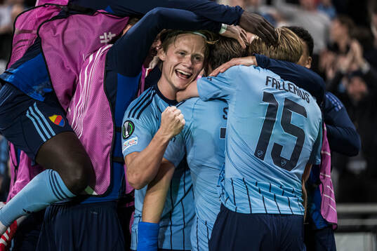 Tobias Gulliksen of Djurgården celebrates