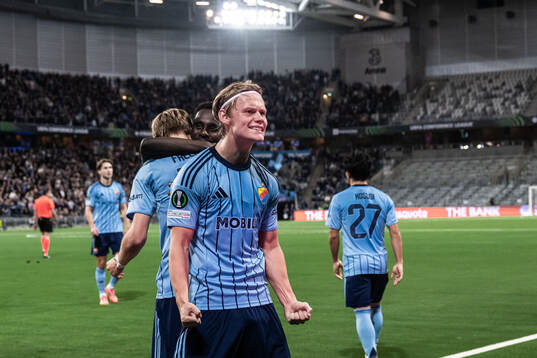 Tobias Gulliksen of Djurgården celebrates