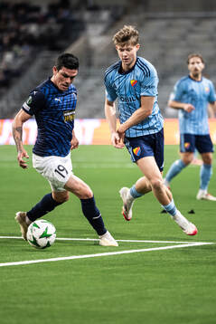 Jonathan Silva of Pafos and Patric Åslund of Djurgården