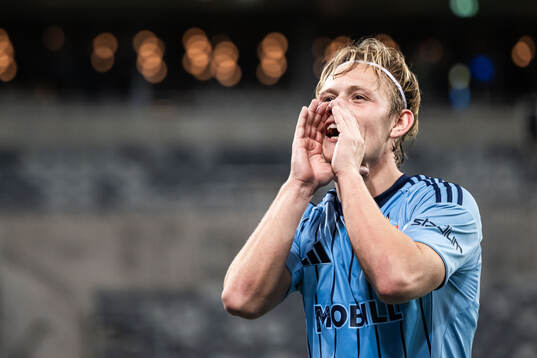Tobias Gulliksen of Djurgården celebrates