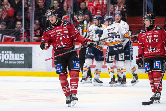 Örebros Christopher Mastomäki och Glenn Gustafsson deppar