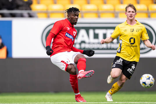 Degerfors Mamadouba Diaby och Elfsborgs Arvid Södeliden