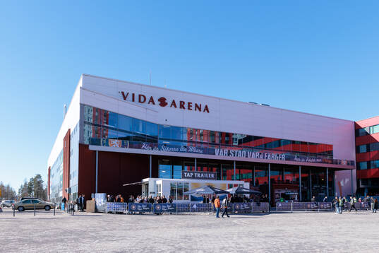 Exteriör vy av Vida arena