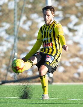 IFK Hässleholms Elliot Pramberg i träningsmatchen mellan