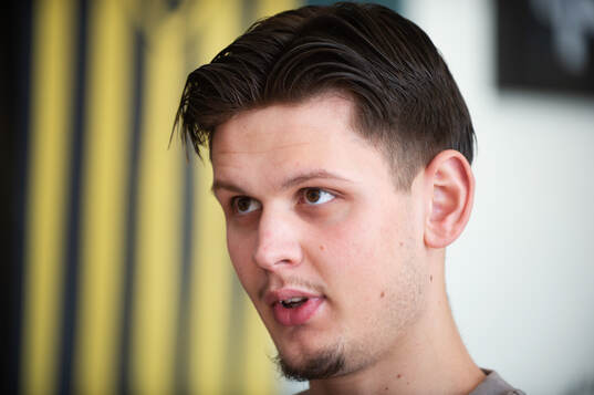 IFK Hässleholms Viktor Ahlgren i Hässleholm 15 mars 2025