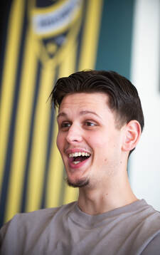 IFK Hässleholms Viktor Ahlgren i Hässleholm 15 mars 2025