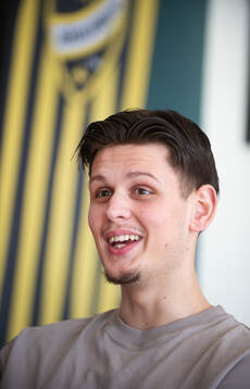 IFK Hässleholms Viktor Ahlgren i Hässleholm 15 mars 2025