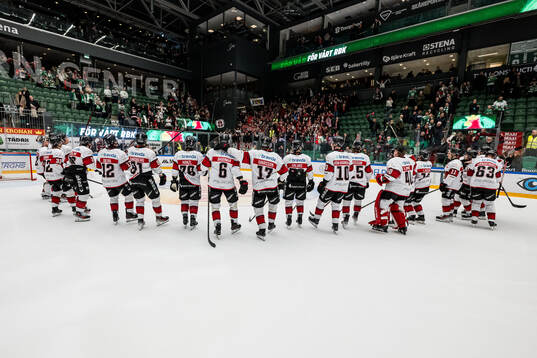 Malmö Redhawks spelare jublar