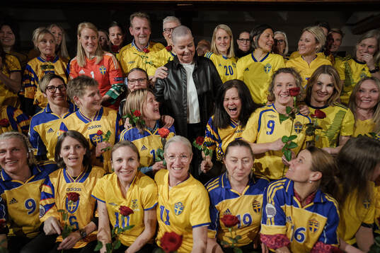 Hyllningskväll för Marika Domanski Lyfors. På bilden