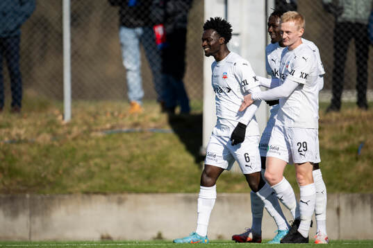 Helsingborgs Samuel Asoma jublar