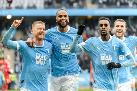 Malmö FFs Anders Christiansen, Isaac Kiese Thelin, Taha