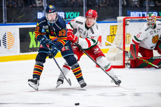 Djurgårdens David Blomgren och Moras Anton Olsson