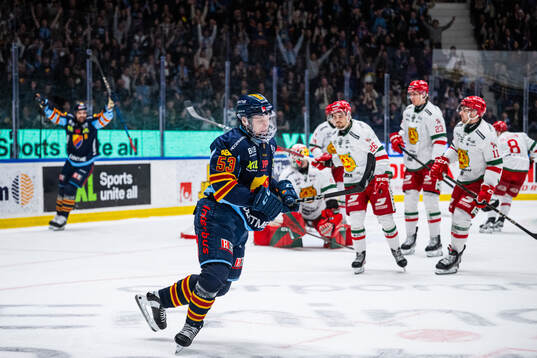 Djurgårdens David Blomgren jublar