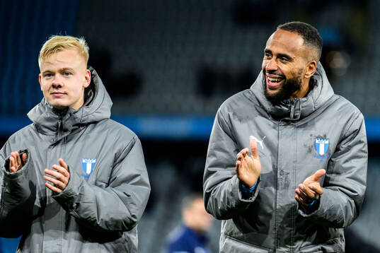 Malmö FFs Otto Rosengren och Isaac Kiese Thelin