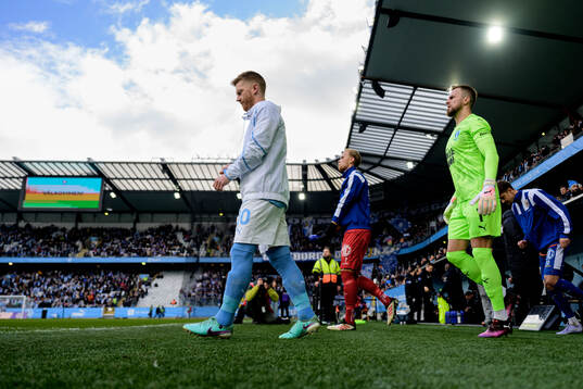 Malmö FFs Anders Christiansen och målvakt Ricardo