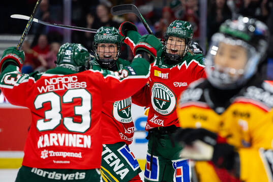 Frölundas Andrea Dalen jublar